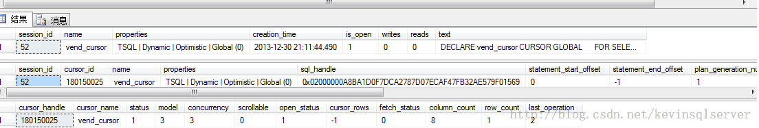 SqlServer中查看当前Open的Cursor方法1