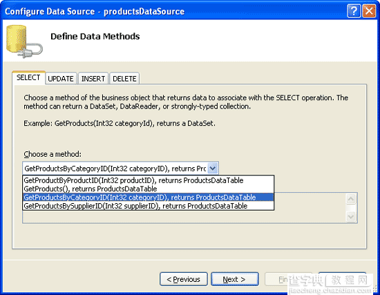 在ASP.NET 2.0中操作数据之三十三：基于DataList和Repeater使用DropDownList过滤的主/从报表7