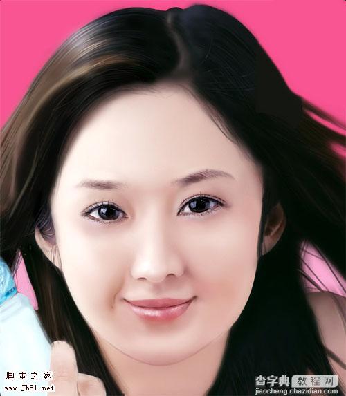 photoshop 鼠绘美女头像1