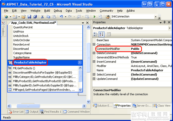 在ASP.NET 2.0中操作数据之七十：配置数据库连接和命令等级设置4