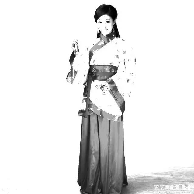 Photoshop将古装美女图片转为细腻的工笔画效果4