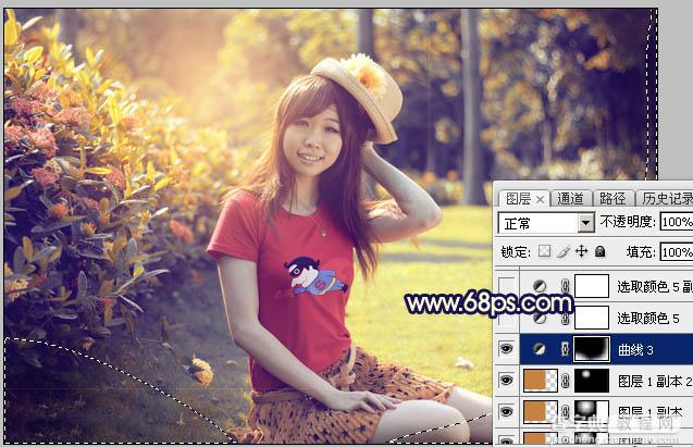 Photoshop调出秋季阳光色外景人物图片29