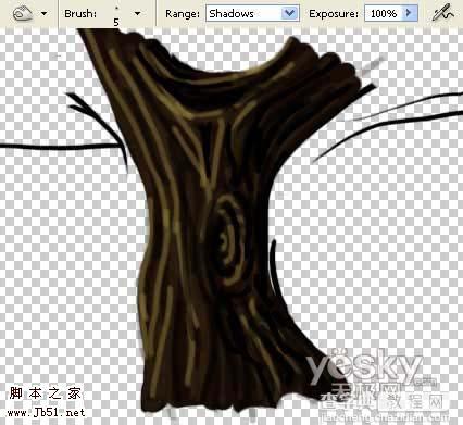 Photoshop 鼠绘梦幻的绿色卡通树7