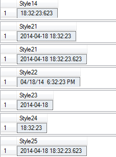 Sql中将datetime转换成字符串的方法(CONVERT)3