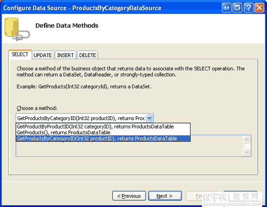 在ASP.NET 2.0中操作数据之六十六：在TableAdapters中使用现有的存储过程10