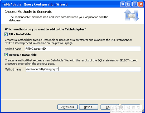 在ASP.NET 2.0中操作数据之六十六：在TableAdapters中使用现有的存储过程6