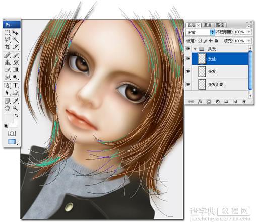 Photoshop手绘卡通人物头发详细教程31
