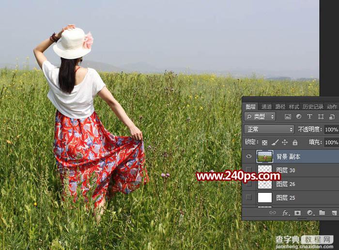 Photoshop利用仿制图章工具与喷溅笔刷快速给外景人物加上打散碎片6