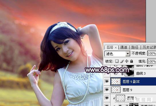 Photoshop为泛白的外景人物图片调出昏暗的晨曦色50