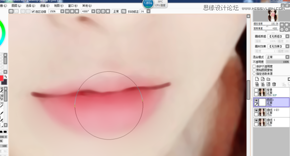 Photoshop详解美女人像水嫩嘴巴的转手绘绘制方法12