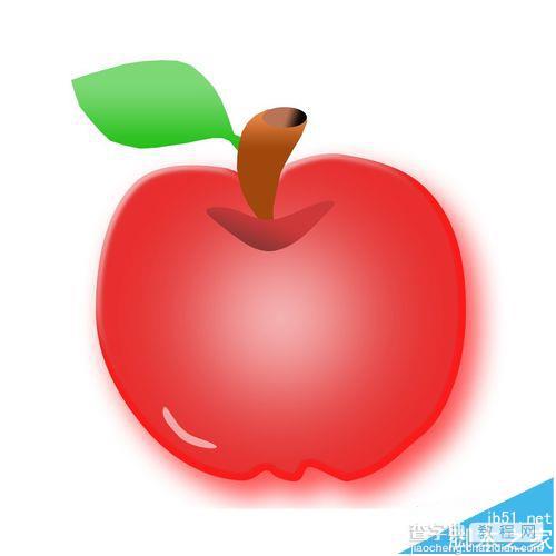 photoshop怎么绘制一个漂亮的卡通苹果?1