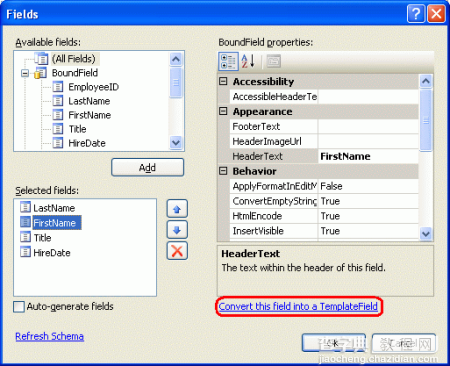 在ASP.NET 2.0中操作数据之十二：在GridView控件中使用TemplateField4