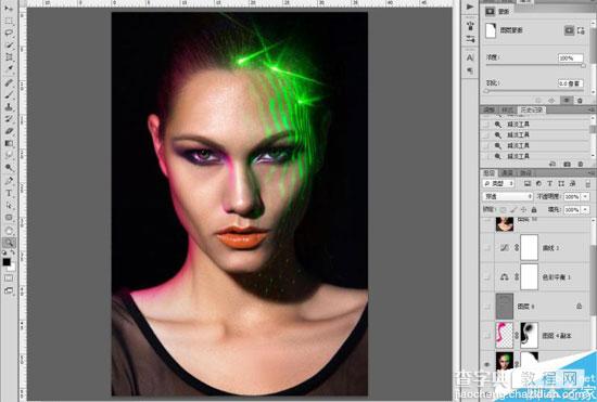 Photoshop详细解析荧光妆容人像片后期商业修图教程6