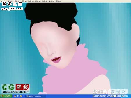 photoshop 鼠绘漂亮的紫色婚纱美女5