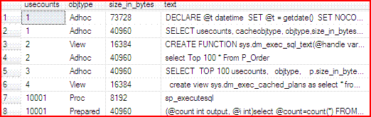 优化SQL Server的内存占用之执行缓存8