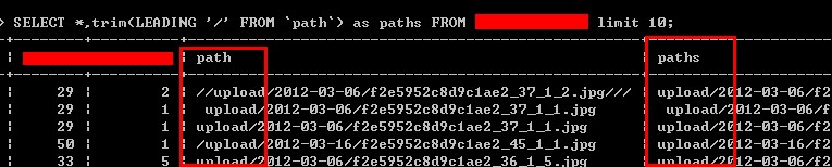 解析在MYSQL语法中使用trim函数删除两侧字符3