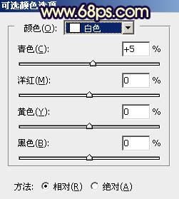 Photoshop草地上的人物调制出偏冷的黄褐色23