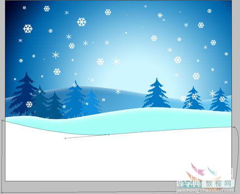 Photoshop 蓝色梦幻的雪景壁纸22