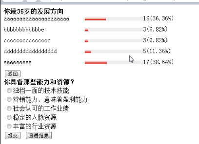 php查询操作实现投票功能2