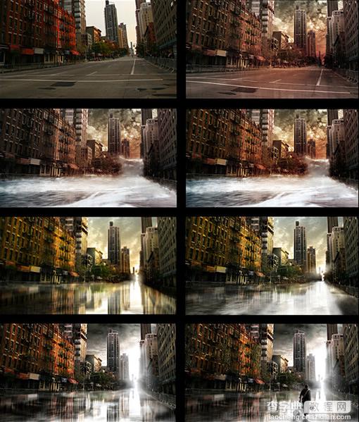 Photoshop打造一座被水冲过的灾难城市14