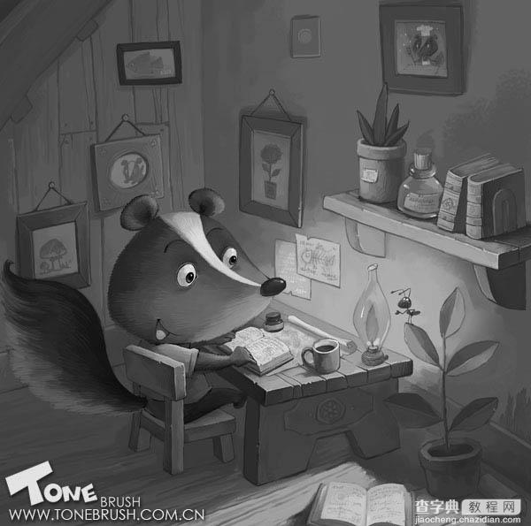 photoshop鼠绘可爱的卡通小鼬鼠19