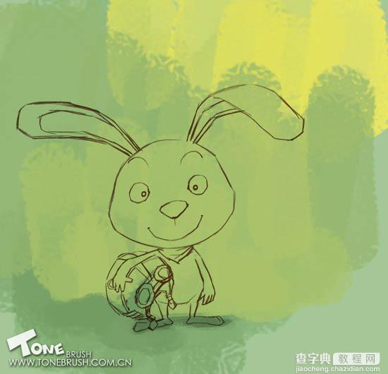 PS 鼠绘一只古怪的卡通小兔子3