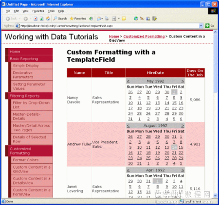 在ASP.NET 2.0中操作数据之十二：在GridView控件中使用TemplateField16