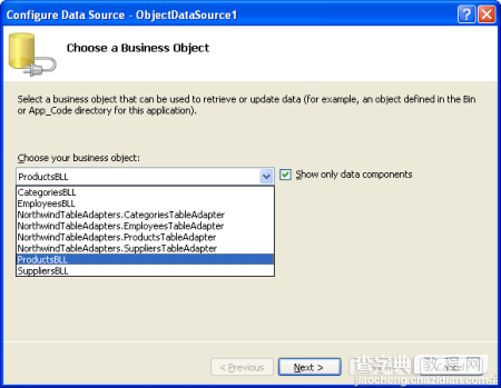 在ASP.NET 2.0中操作数据之四：使用ObjectDataSource展现数据4