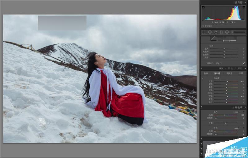 PS打造高原唯美古风雪景人像照片(拍摄和后期修图流程)3