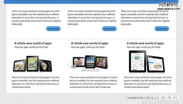 Photoshop制作出清爽的ipad页面的网页制作教程31