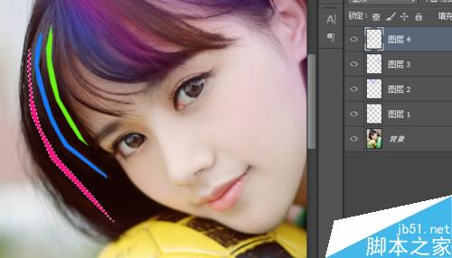 Photoshop为头发增加漂亮的色彩9
