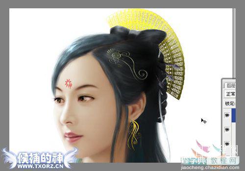 photoshop 鼠绘古典的书香美女31