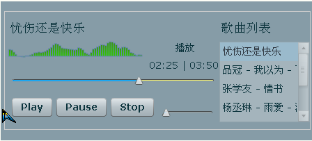 Flex播放器(实现播放、缓冲进度条和音频曲线显示)1