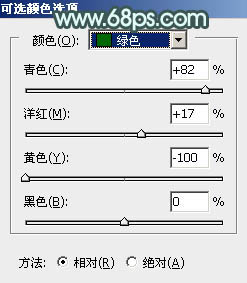 Photoshop将草地人物图片调制出小清新的淡调青黄色效果5