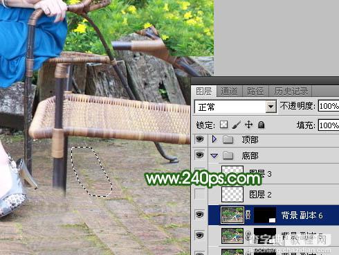 Photoshop快速去掉人物前面碍眼的椅子实例教程23