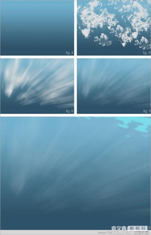 Photoshop绘卡通三维鲨鱼:海水背景2