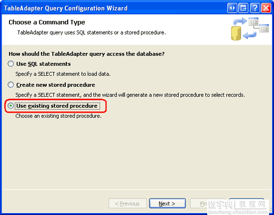在ASP.NET 2.0中操作数据之六十六：在TableAdapters中使用现有的存储过程3
