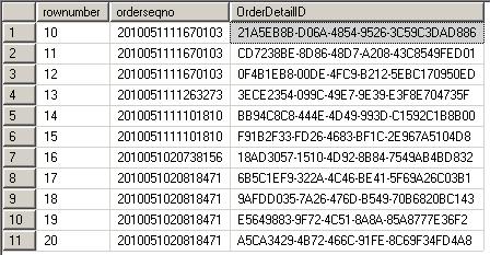 分页存储过程（二）在sqlserver中返回更加准确的分页结果1