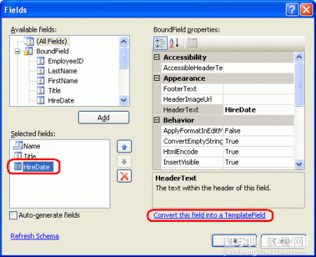 在ASP.NET 2.0中操作数据之十二：在GridView控件中使用TemplateField11