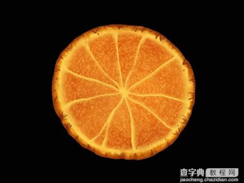 Photoshop打造有机理有汁液的橙子15