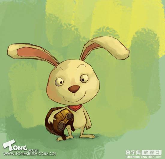 PS 鼠绘一只古怪的卡通小兔子4