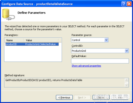 在ASP.NET 2.0中操作数据之十：使用 GridView和DetailView实现的主/从报表10