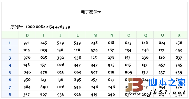 使用PHP实现密保卡功能实现代码&lt;打包下载直接运行&gt;1