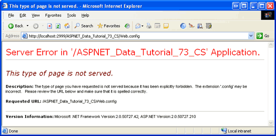 在ASP.NET 2.0中操作数据之七十一：保护连接字符串及其它设置信息1