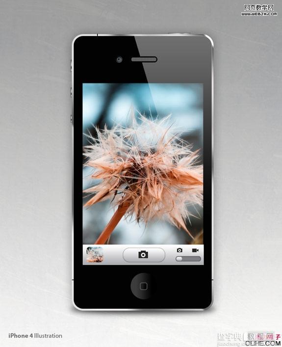 Photoshop绘制出精细的iphone4手机界面效果2