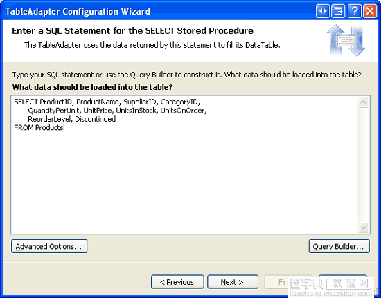 在ASP.NET 2.0中操作数据之六十五：在TableAdapters中创建新的存储过程6