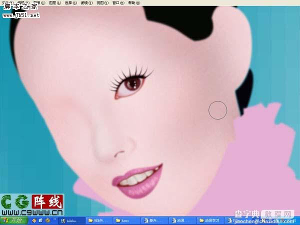 photoshop 鼠绘漂亮的紫色婚纱美女14