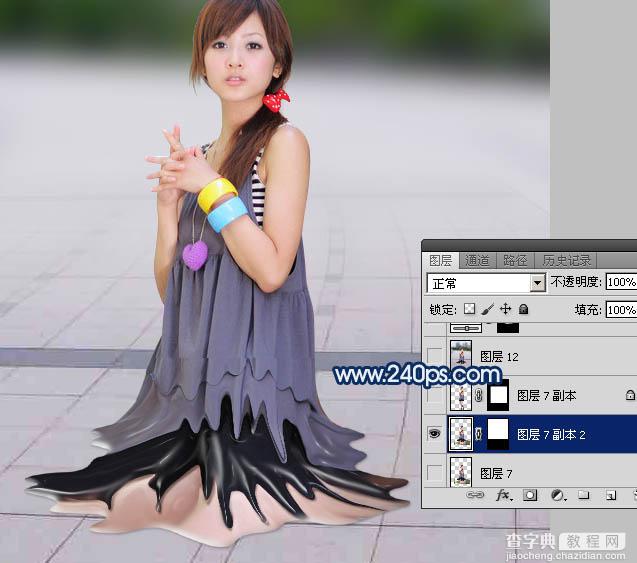 Photoshop利用液化滤镜快速制作人物融化效果31