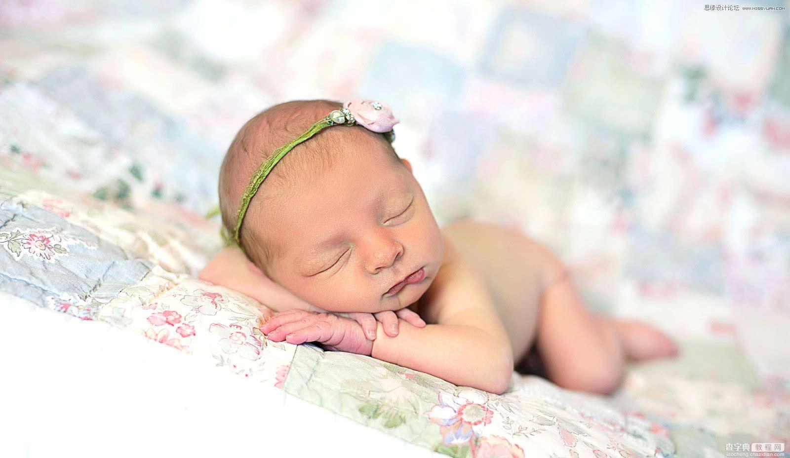 Photoshop调出日系暖色明亮的新生宝宝照片效果12