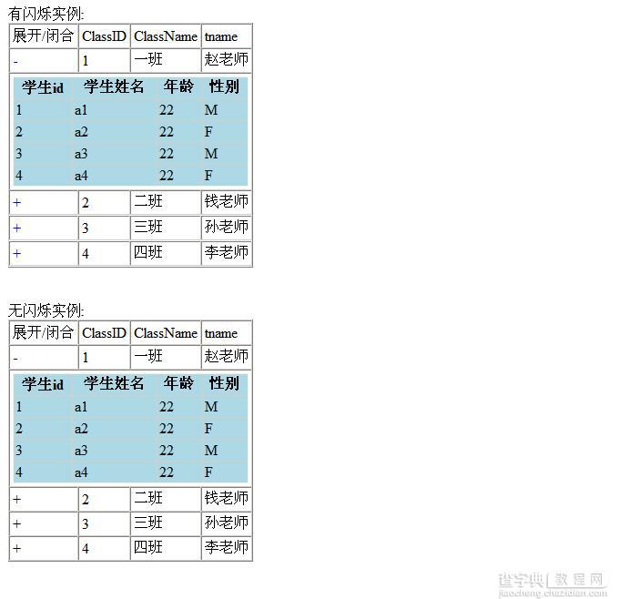 asp.net Repeater显示父子表数据,无闪烁1